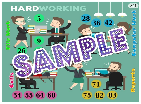 perty Office theme Tambola Housie (list2616_1) - 24