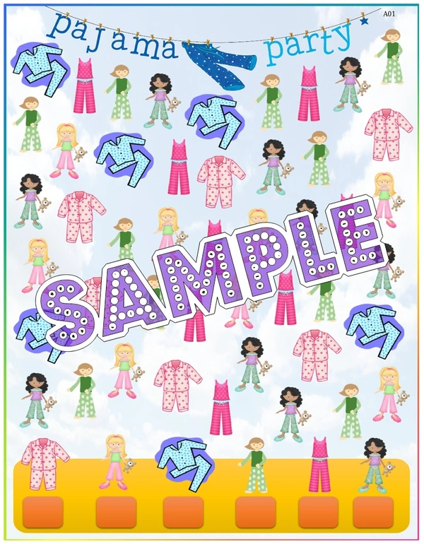 perty Pajama theme Paper Games (list1783_1) - 12