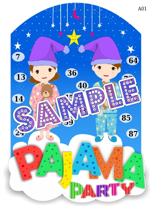 perty Pajama theme Tambola Housie (list1301_1) - 48