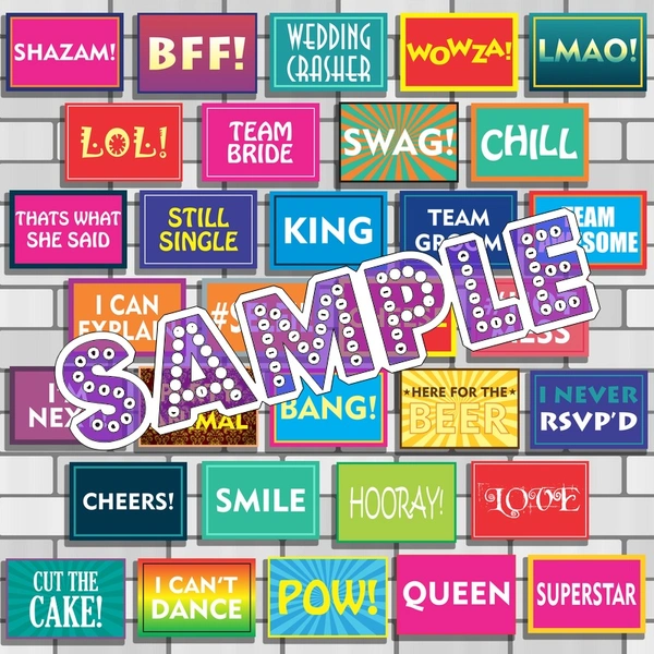 perty Party theme Props (list1938) - 6 x 4.4