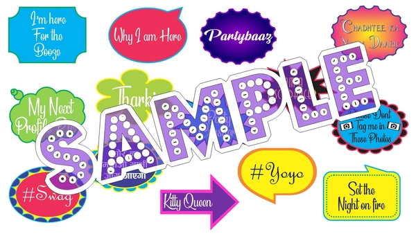 perty Party theme Props (list3333_1) - 12.2 x 8.9