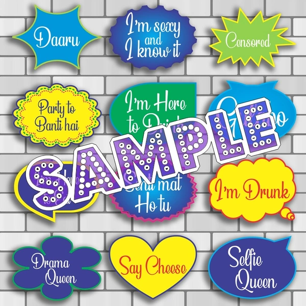 perty Party theme Props (list3334) - 6 x 4.4