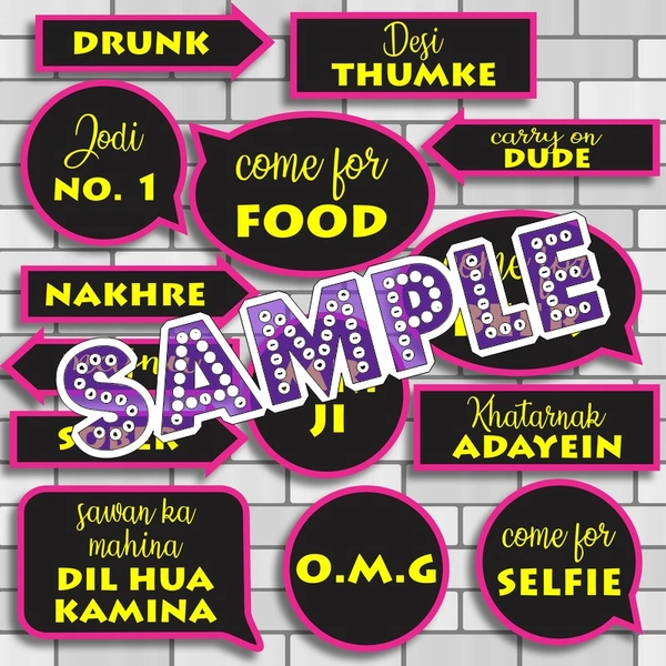 perty Party theme Props (list3403) - 6 x 4.4