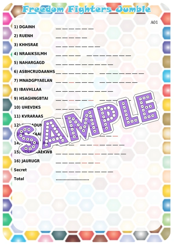 perty Patriotic theme Paper Games (list1778_1) - 8