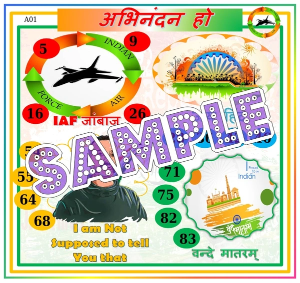 perty Patriotic theme Tambola Housie (list3214_1) - 18