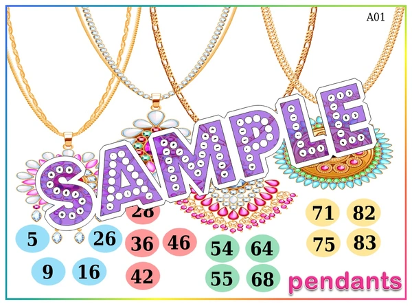 perty Pendant theme Tambola Housie (list2313_1) - 24