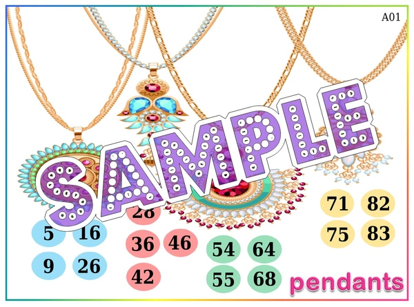 perty Pendant theme Tambola Housie (list2317_1) - 16