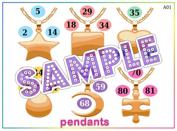 perty Pendant theme Tambola Housie (list2318_1) - 24