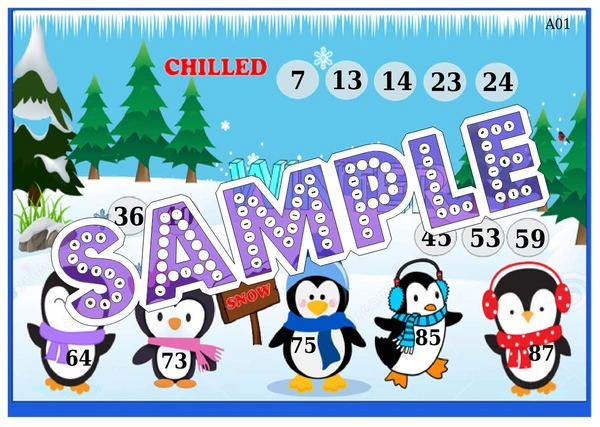 perty Penguin theme Tambola Housie (list1123_1) - 48