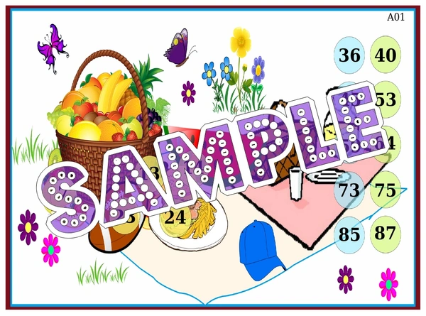 perty Picnic theme Tambola Housie (list1224_1) - 24