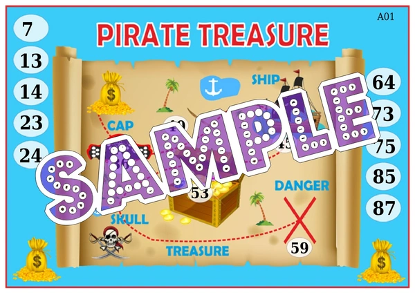 perty Pirates theme Tambola Housie (list1318_1) - 48