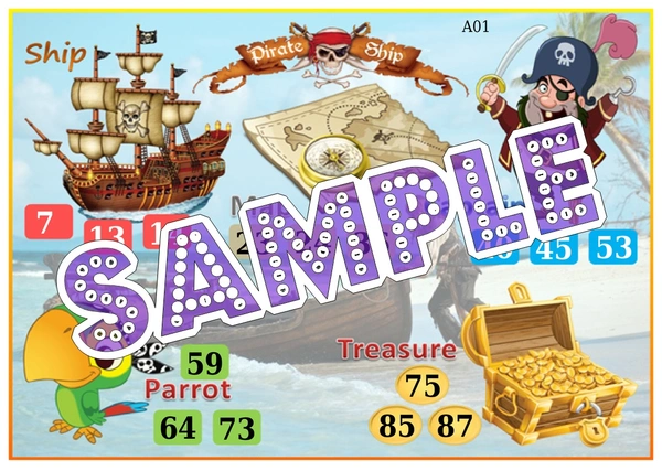perty Pirates theme Tambola Housie (list444_2) - 16
