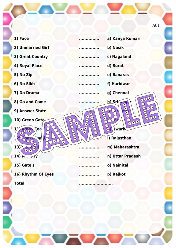 perty Place theme Paper Games (list1664_1) - 24