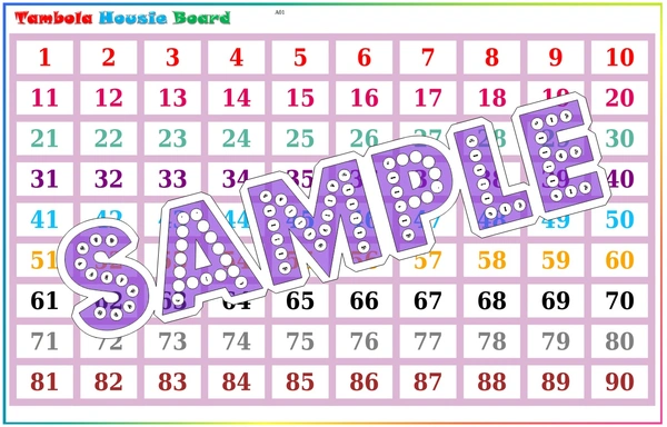 perty Plain theme Tambola Housie (list11_4) - 2