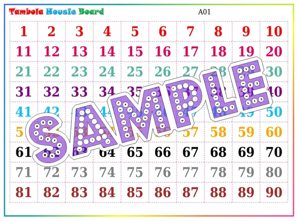 perty Plain theme Tambola Housie (list11_5) - 48