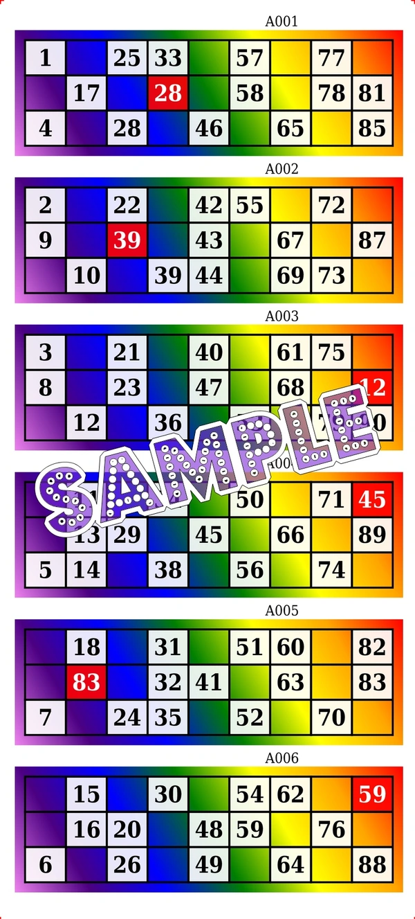 perty Plain theme Tambola Housie (list184_3) - 12