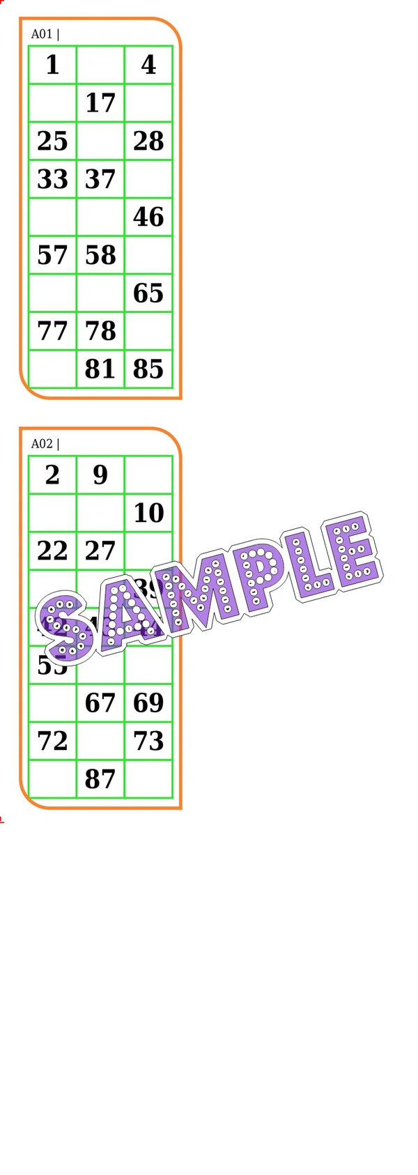 perty Plain theme Tambola Housie (list3011_2) - 3.9 x 10.8