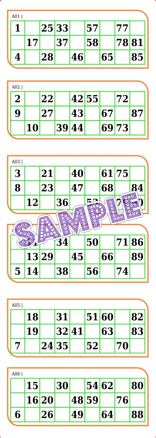 perty Plain theme Tambola Housie (list3525_1) - 40