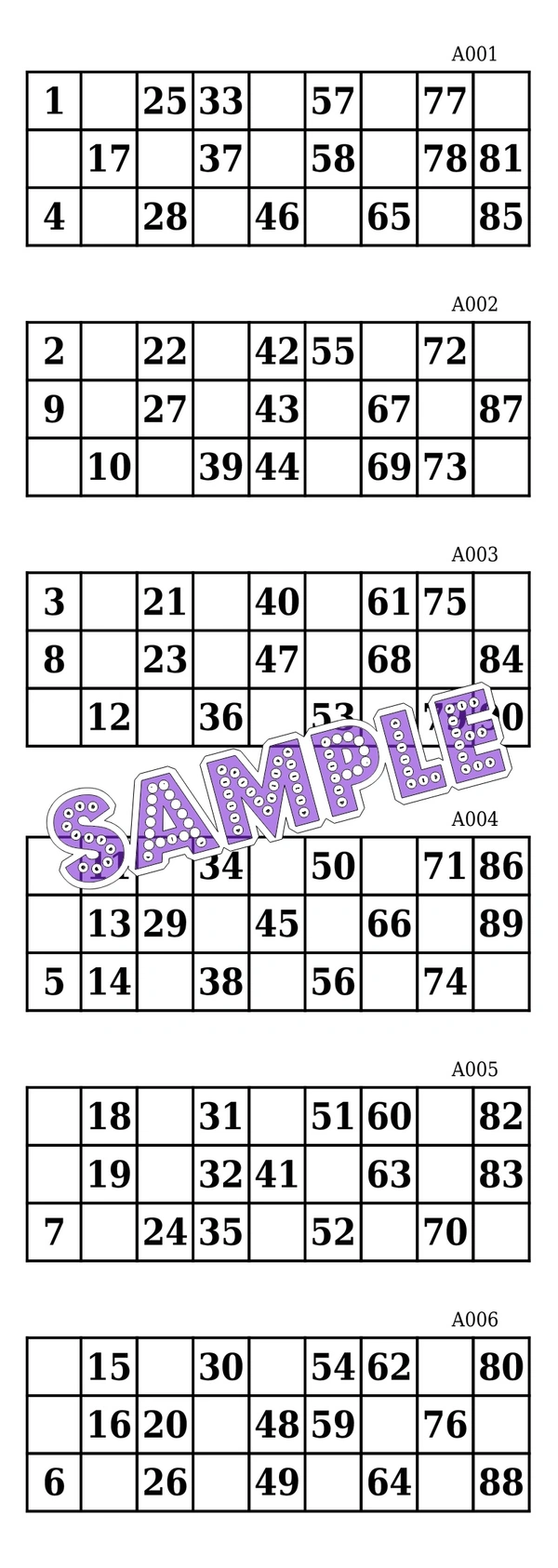 perty Plain theme Tambola Housie (list3528_1) - 3.9 x 10.8