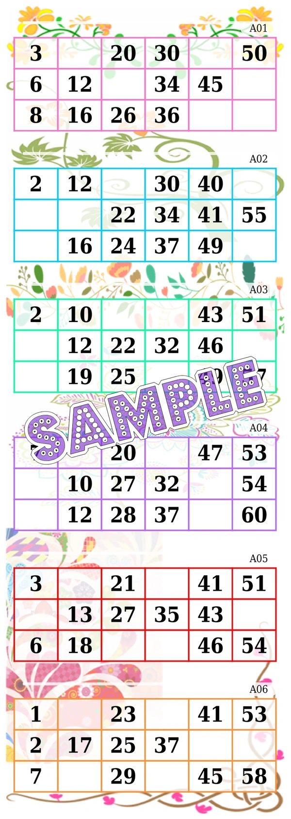 perty Plain theme Tambola Housie (list3561_1) - 3.9 x 10.8