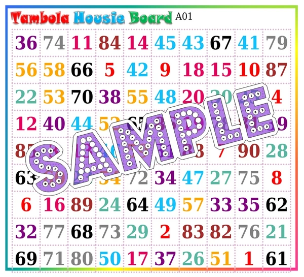 perty Plain theme Tambola Housie (list669_1) - 72