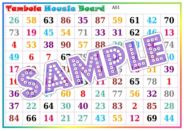 perty Plain theme Tambola Housie (list669_3) - 48