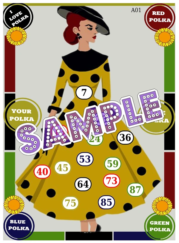perty Polka Dots theme Tambola Housie (list3299_1) - 24