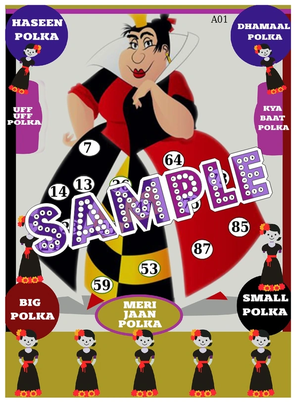 perty Polka Dots theme Tambola Housie (list3300_1) - 48