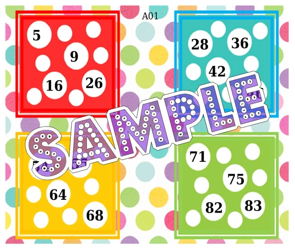 perty Polka Dots theme Tambola Housie (list606_1) - 72