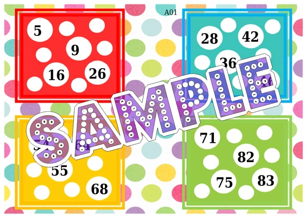 perty Polka Dots theme Tambola Housie (list606_4) - 48