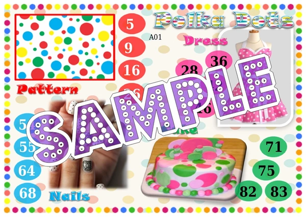 perty Polka Dots theme Tambola Housie (list762_1) - 48