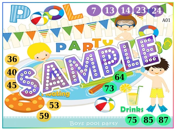 perty Pool theme Tambola Housie (list2371_1) - 24