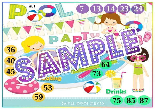 perty Pool theme Tambola Housie (list2373_1) - 16