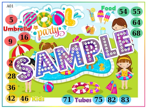 perty Pool theme Tambola Housie (list2378_1) - 16