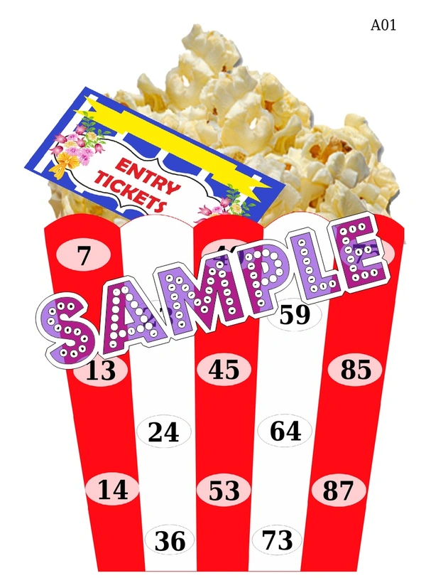 perty Popcorn theme Tambola Housie (list1322_1) - 24