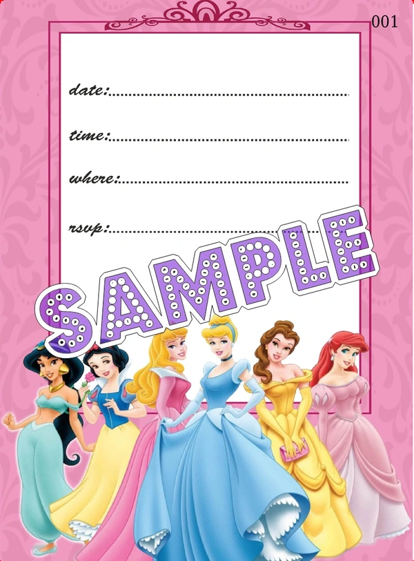 perty Princess theme Cards (list3418_1) - 24