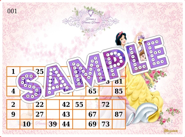 perty Princess theme Tambola Housie (list1150_3) - 16