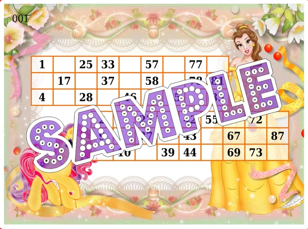perty Princess theme Tambola Housie (list1150_4) - 16