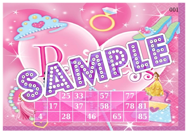 perty Princess theme Tambola Housie (list2519_1) - 24
