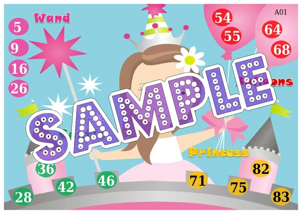 perty Princess theme Tambola Housie (list2856_1) - 16