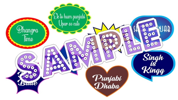 perty Punjab theme Props (list3337) - 6 x 4.4