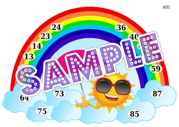 perty Rainbow theme Tambola Housie (list1323_1) - 24