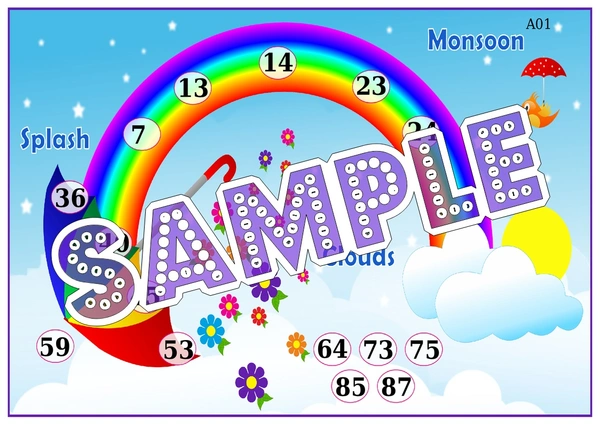 perty Rainbow theme Tambola Housie (list1409_1) - 24