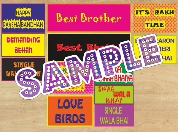 perty Rakhi theme Props (list1995) - 8.9 x 5.9