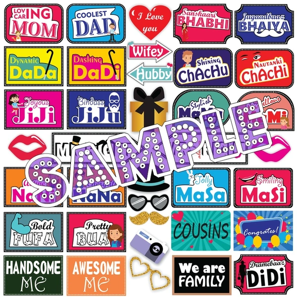 perty Relatives theme Props (list1871) - 12.2 x 8.9