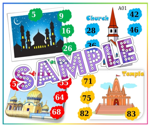 perty Religious theme Tambola Housie (list598_1) - 36