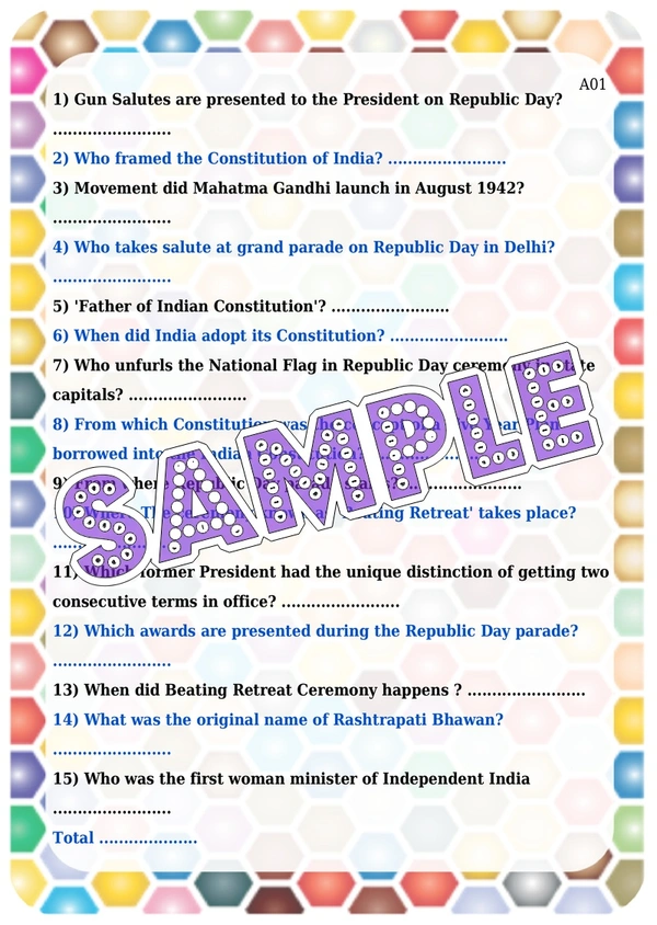 perty Republic Day theme Paper Games (list1684_1) - 12