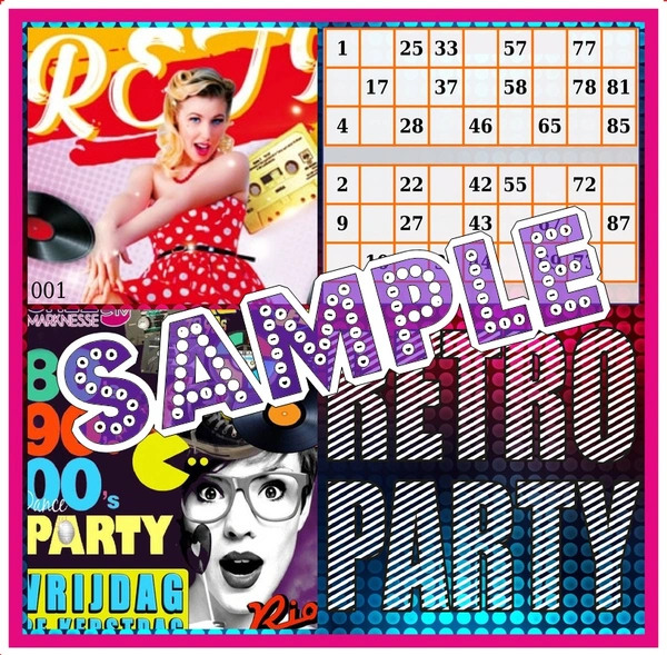 perty Retro theme Tambola Housie (list3099_1) - 12