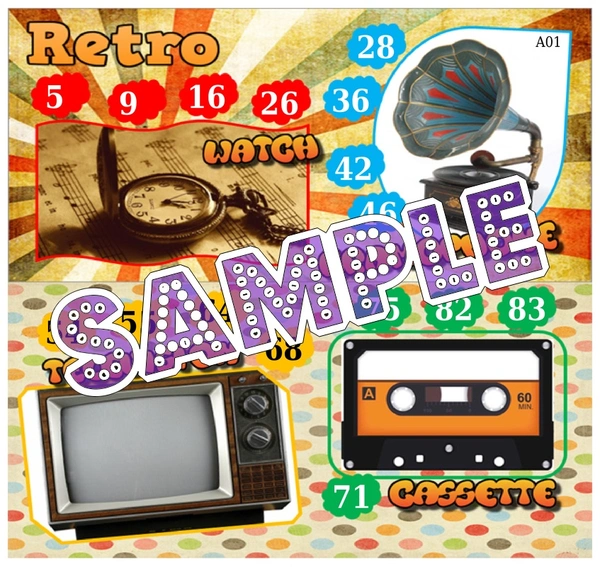 perty Retro theme Tambola Housie (list652_1) - 12