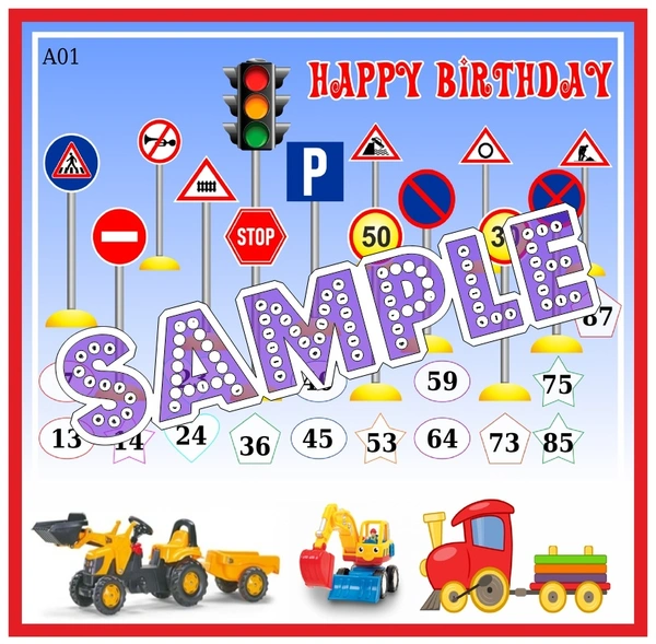 perty Road theme Tambola Housie (list3108_1) - 36